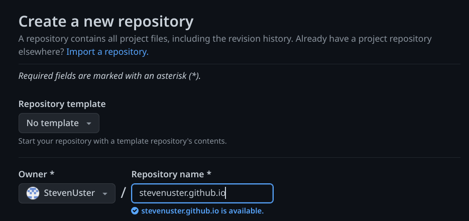 Github Repository Erstellung