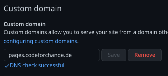 Eigene Domain aktivieren